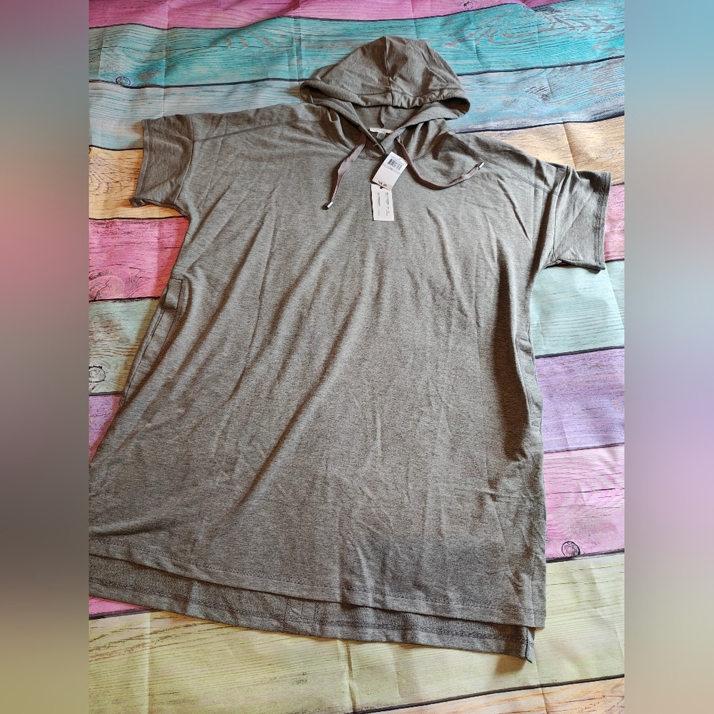 1X Cable & Gauge Gray Hooded Top #0410